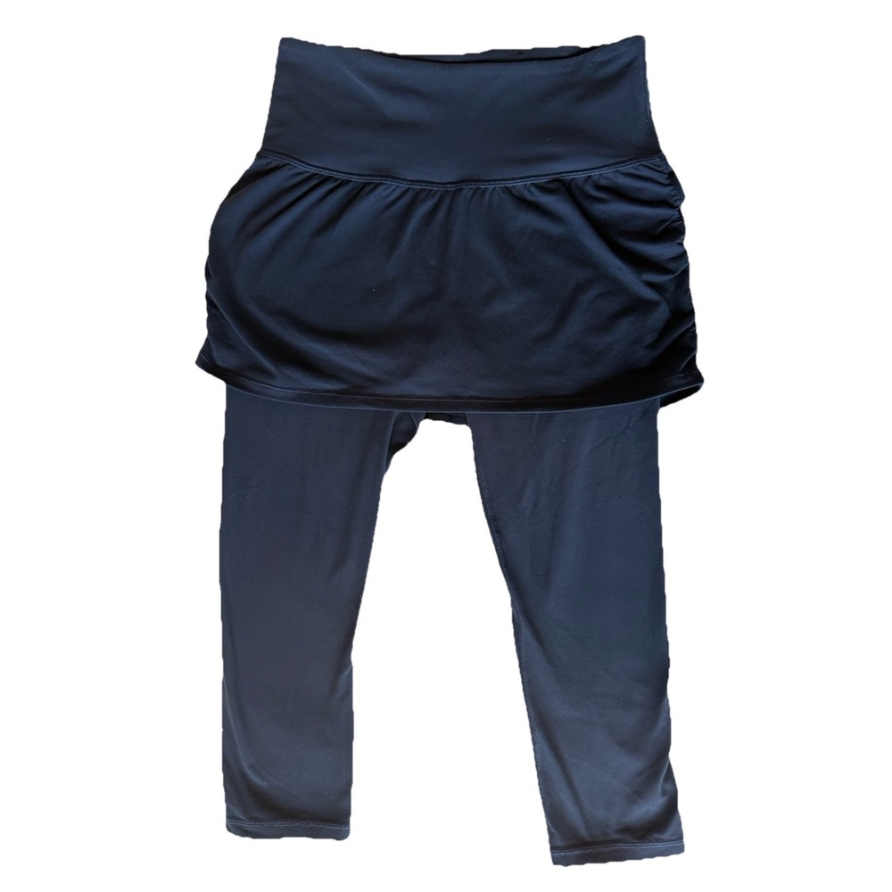 Athleta‎ Elation 2-in-1 Capri Skort Womens S Blue Pull On Stretch Solid